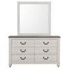 Stillwood 6-drawer Dresser with Mirror Vintage Linen / CS-223283M