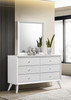 Janelle 6-drawer Dresser with Mirror White / CS-223653M