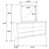 Janelle 6-drawer Dresser with Mirror White / CS-223653M