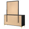 Kendall 6-drawer Dresser with Mirror Black and Gold / CS-224453M
