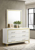 Lucia 6-drawer Dresser with Mirror White / CS-224733M