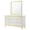 Lucia 6-drawer Dresser with Mirror White / CS-224733M