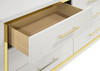 Lucia 6-drawer Dresser with Mirror White / CS-224733M