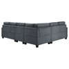 Georgina 4-piece Upholstered Modular Sectional Sofa Steel Grey / CS-551701-SET