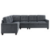 Georgina 4-piece Upholstered Modular Sectional Sofa Steel Grey / CS-551701-SET