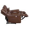 Greenfield 2-piece Upholstered Power Reclining Sofa Set Saddle Brown / CS-610264P-S2