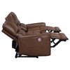 Greenfield 3-piece Upholstered Power Reclining Sofa Set Saddle Brown / CS-610264P-S3