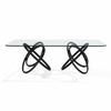 Modrest Mason Modern Glass & Black Ash Dining Table / VGCSDT-16092-BLK