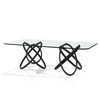 Modrest Mason Modern Glass & Black Ash Dining Table / VGCSDT-16092-BLK