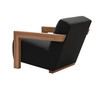 Modrest Rosen - Modern Black Fabric + Natural Oak Accent Chair / VGMF-L3128-BLK