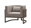 Modrest Haney - Modern Grey Fabric + Grey Oak+ Rattan Accent Chair / VGMF-L3160-GRY