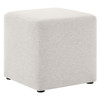 Callum 17" Square Woven Heathered Fabric Upholstered Ottoman / EEI-6636