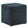 Callum 17" Square Woven Heathered Fabric Upholstered Ottoman / EEI-6636