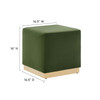 Tilden 17" Square Performance Velvet Upholstered Ottoman / EEI-6640