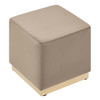 Tilden 17" Square Performance Velvet Upholstered Ottoman / EEI-6640