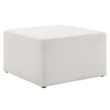 Callum Large 28" Square Woven Heathered Fabric Upholstered Ottoman / EEI-6642