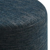 Callum Large 23" Round Woven Heathered Fabric Upholstered Ottoman / EEI-6645