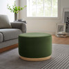 Tilden Large 23" Round Performance Velvet Upholstered Ottoman / EEI-6646