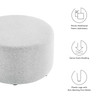 Callum Large 29" Round Woven Heathered Fabric Upholstered Ottoman / EEI-6647