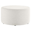 Callum Large 29" Round Woven Heathered Fabric Upholstered Ottoman / EEI-6647