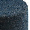 Callum Large 29" Round Woven Heathered Fabric Upholstered Ottoman / EEI-6647