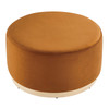 Tilden Large 29" Round Performance Velvet Upholstered Ottoman / EEI-6648