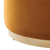 Tilden Large 29" Round Performance Velvet Upholstered Ottoman / EEI-6648