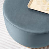 Tilden Large 29" Round Performance Velvet Upholstered Ottoman / EEI-6648