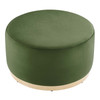 Tilden Large 29" Round Performance Velvet Upholstered Ottoman / EEI-6648