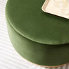 Tilden Large 29" Round Performance Velvet Upholstered Ottoman / EEI-6648