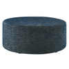 Callum Large 38" Round Woven Heathered Fabric Upholstered Ottoman / EEI-6649