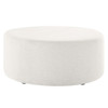 Callum Large 38" Round Woven Heathered Fabric Upholstered Ottoman / EEI-6649