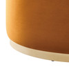 Tilden Large 38" Round Performance Velvet Upholstered Ottoman / EEI-6650