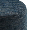 Callum 16" Round Woven Heathered Fabric Upholstered Ottoman / EEI-6651