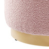 Tilden 16" Round Sherpa Upholstered Ottoman / EEI-6653