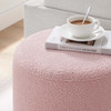 Tilden 16" Round Sherpa Upholstered Ottoman / EEI-6653