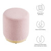 Tilden 16" Round Sherpa Upholstered Ottoman / EEI-6653