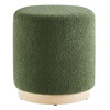 Tilden 16" Round Sherpa Upholstered Ottoman / EEI-6653