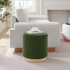 Tilden 16" Round Sherpa Upholstered Ottoman / EEI-6653