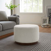 Tilden Large 23" Round Boucle Upholstered Upholstered Ottoman / EEI-6683