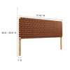 Sparta Weave King Vegan Leather Headboard / MOD-7127