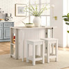 Meadowbrook 3-Piece Kitchen Island and Stool Set / EEI-6731