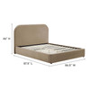 Keynote Performance Velvet Curved King Platform Bed / MOD-7143