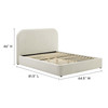 Keynote Performance Velvet Curved Full Platform Bed / MOD-7139