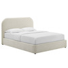 Keynote Upholstered Fabric Curved Queen Platform Bed / MOD-7140