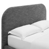 Keynote Upholstered Fabric Curved Queen Platform Bed / MOD-7140