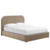 Keynote Performance Velvet Curved Queen Platform Bed / MOD-7141