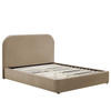 Keynote Performance Velvet Curved Queen Platform Bed / MOD-7141