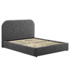 Keynote Upholstered Fabric Curved King Platform Bed / MOD-7142