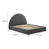 Resort Upholstered Fabric Arched Round Queen Platform Bed / MOD-7132